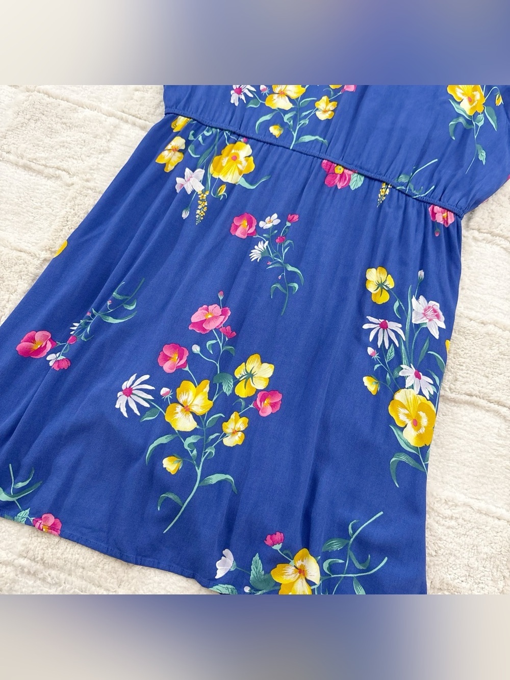 NWT Old Navy Floral Waist Defined Ruffle Trim Dress XL - Picture 8 of 14